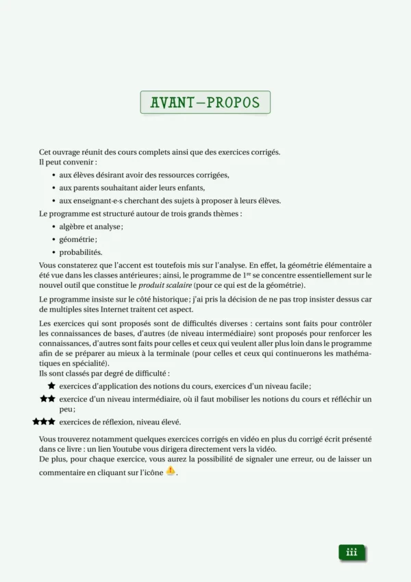 Cours et exercices corrigés de mathématiques en PDF, 1ère Spé Maths