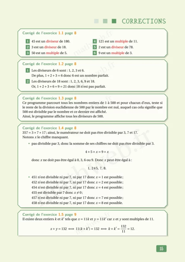 Cours et exercices corrigés de mathématiques en PDF, Seconde générale