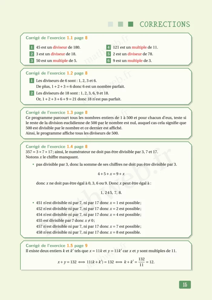 Cours et exercices corrigés de mathématiques en PDF, Seconde générale