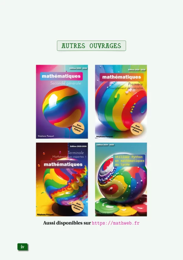 Cours et exercices corrigés de mathématiques en PDF, Terminale spé
