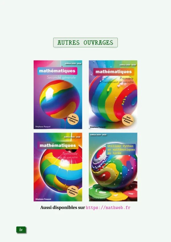 Cours et exercices corrigés de mathématiques en PDF, Terminale maths expertes