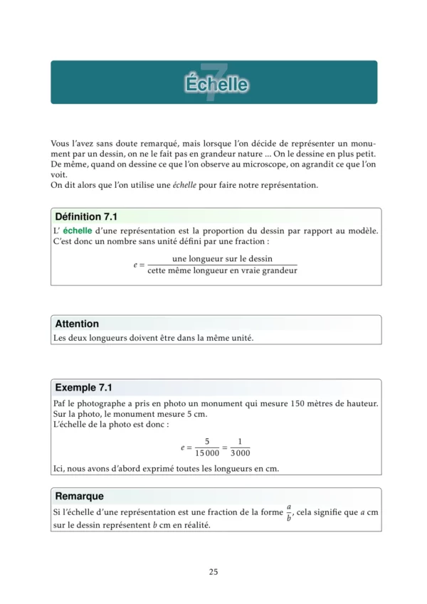 La proportionnalité au collège