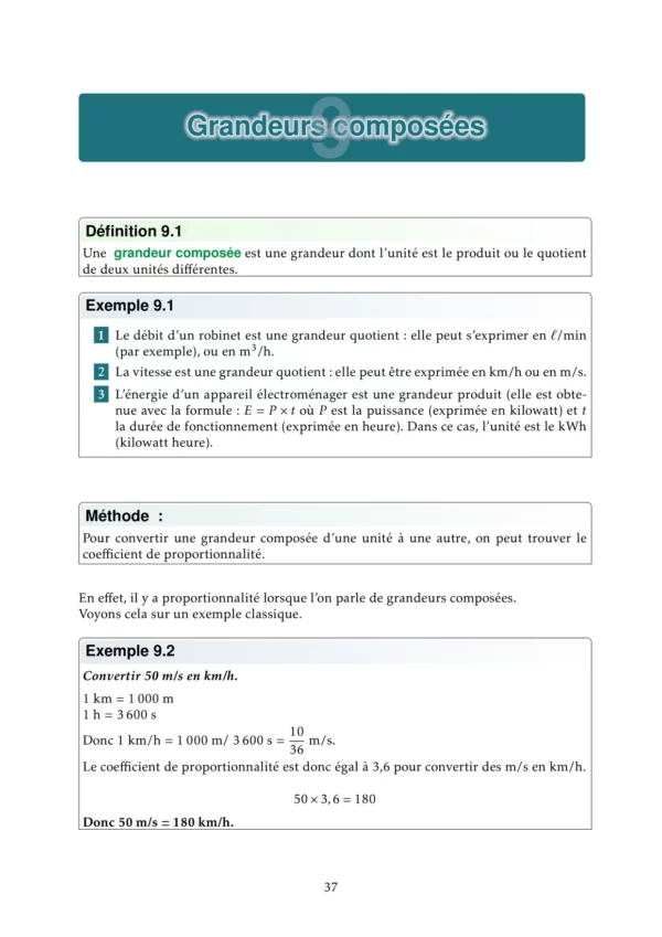La proportionnalité au collège