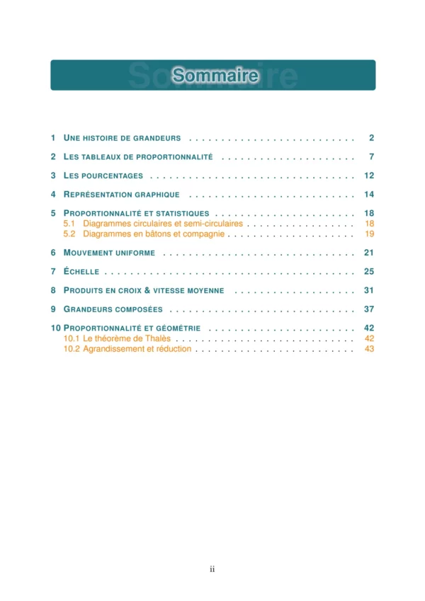 La proportionnalité au collège