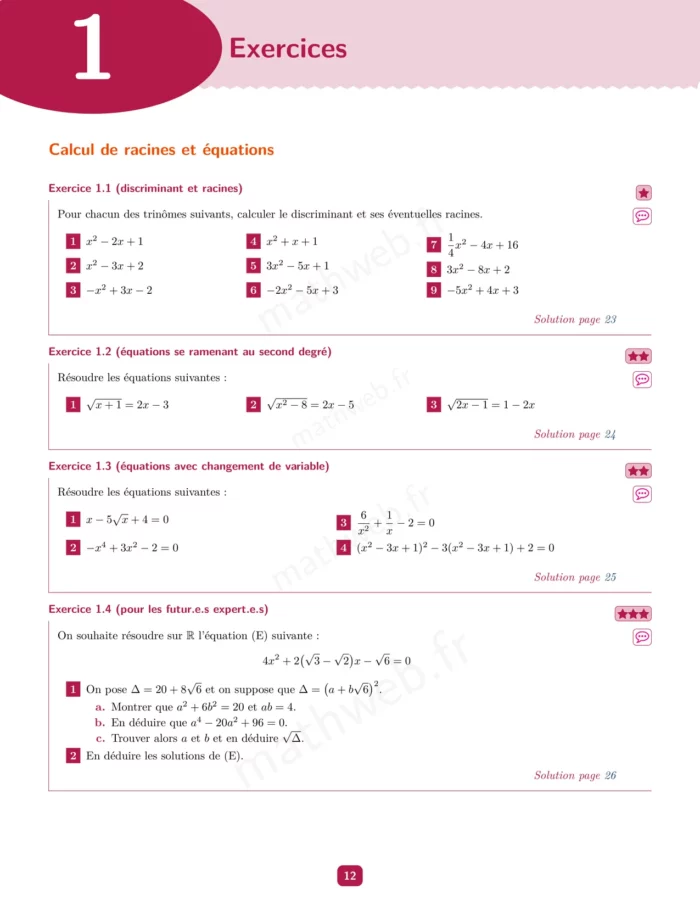 1ere-spe-6 Cours et exercices corrigés de mathématiques en PDF, 1ère Spé Maths