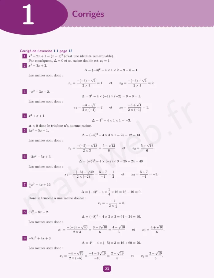 1ere-spe-7 Cours et exercices corrigés de mathématiques en PDF, 1ère Spé Maths